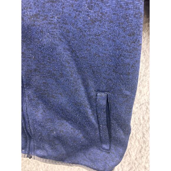 Eddie Bauer Kids Fleece Jacket 12/14 Blue Full Zip with Quilted Shoulders - Picture 10 of 11